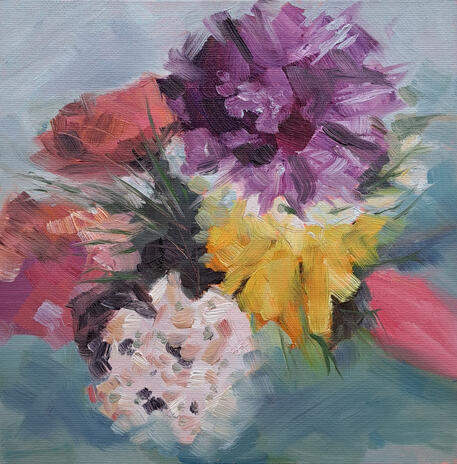 Brighter Day 8x8in Oil on canvas panel $110 Inquire