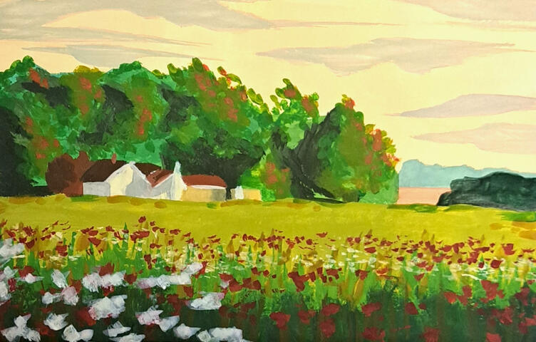 Home at Sunset Hour